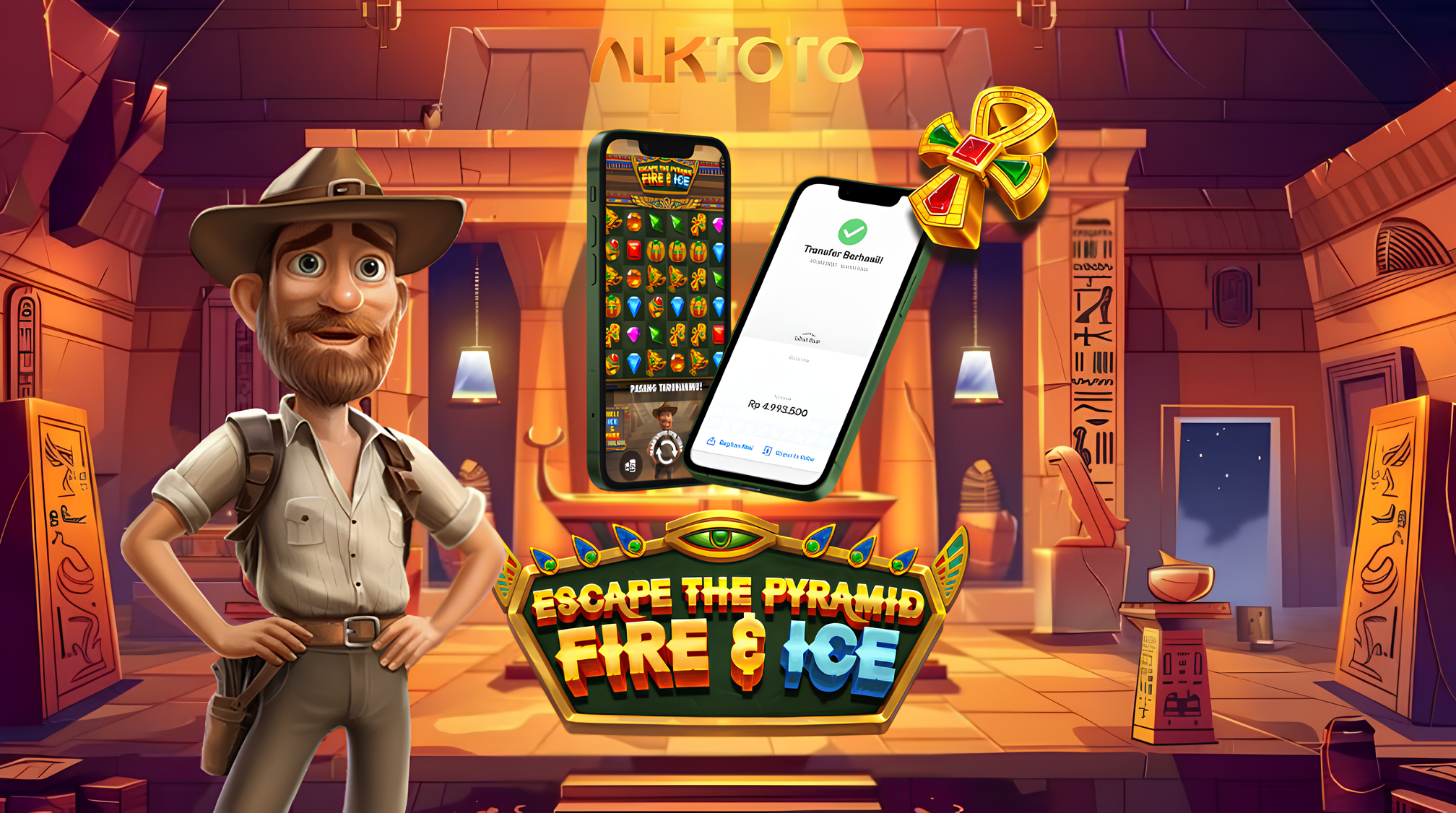 ALKTOTO WIN GAME SLOT PRAGMATIC PLAY - ESCAPE THE PYRAMID FIRE & ICE Rp. 5.000.000,- LUNAS